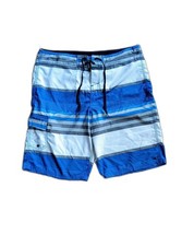O'Neill Men's Blue Striped Board Shorts 34 10" Inseam