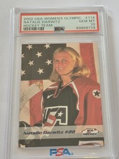 2002 USA Women's Olympic Hockey Team #114 Natalie Darwitz HOF Rookie RC PSA 10