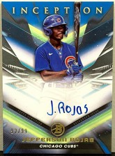 2023 Bowman Inception Blue Foil Auto /99 Jefferson Rojas RC Chicago Cubs