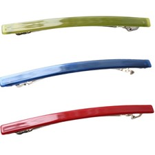 French Barrettes Acetate Hair Clips for 1 Count Pack of 1 , green blue red