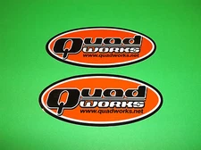 QUAD WORKS SEAT COVERS POWER INTAKE KITS ATV QUAD RACING DECALS STICKERS
