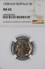 1938 D/D Buffalo Nickel NGC MS65  *DoubleJCoins* JL1100-361