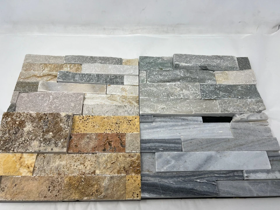 (13 Muestras) JUEGO DE MUESTRAS COLECCIÓN PIEDRA APILADA MONTAJE EN ROCA 10" X 5" ¡VER COLORES!! Foto 2 de 4