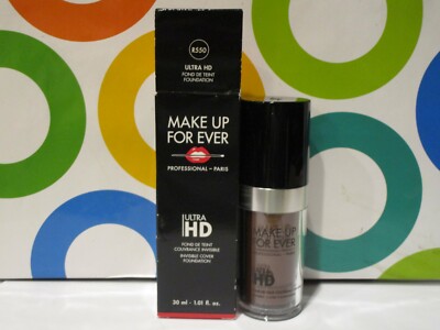 MAKE UP FOR EVER ~ ULTRA HD INVISIBLE FOUNDATION ~ # R 550 ~ 1.01 OZ BOXED