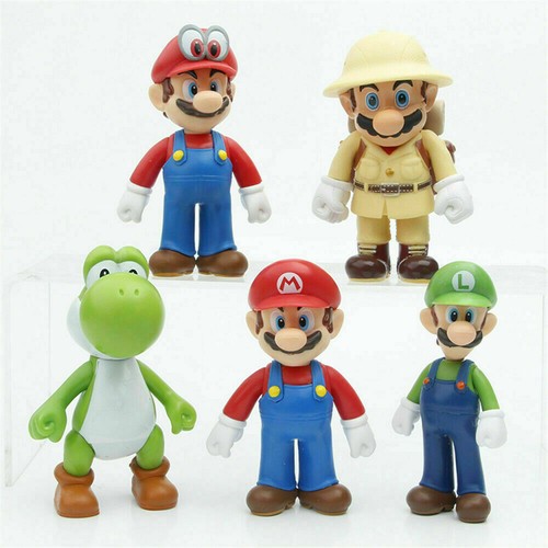 5pcs Super Mario Luigi Yoshi PVC Cake Topping Decor Action Figures Doll Kids Toy - Picture 6 of 6