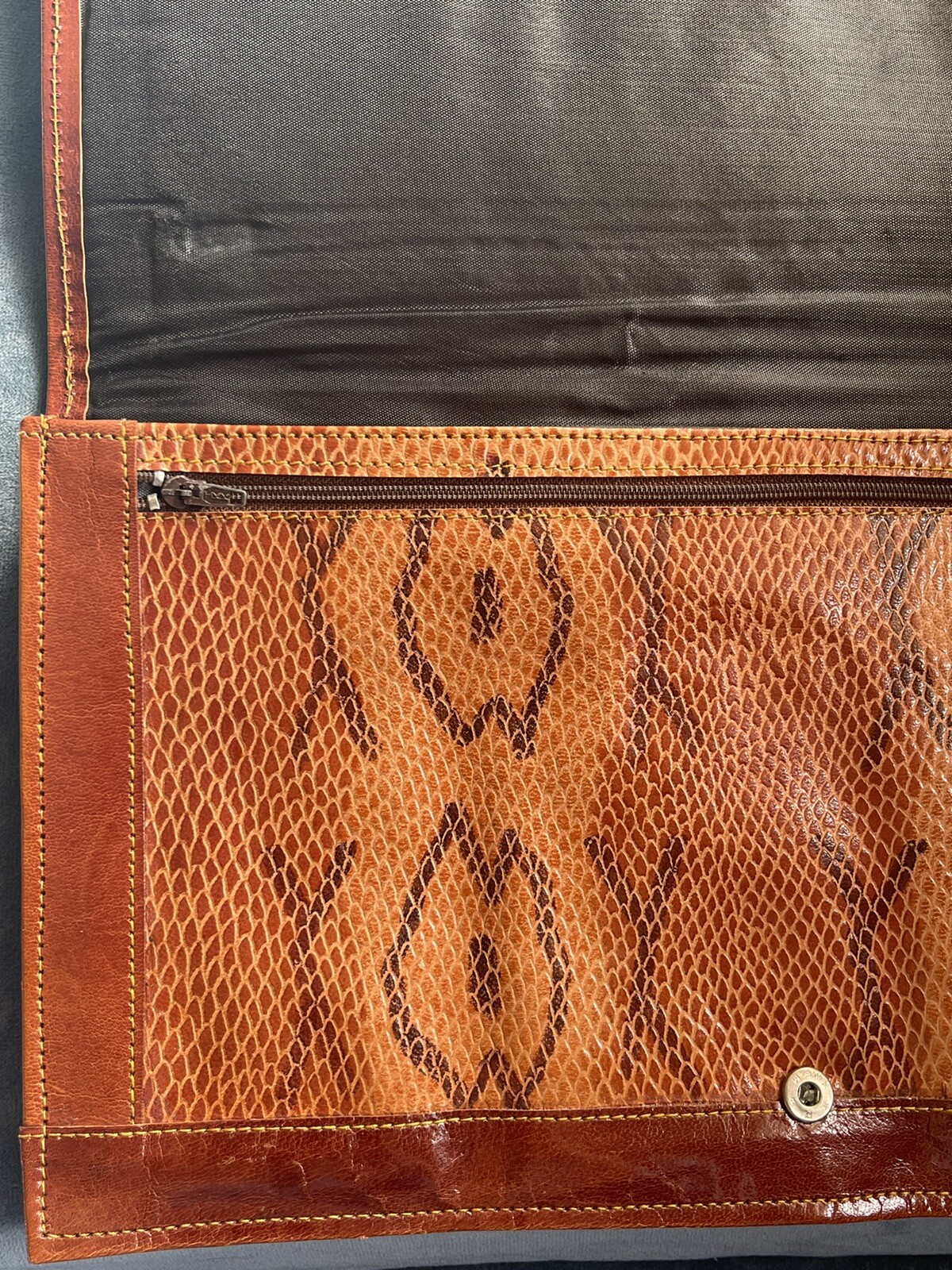 Genuine Leather Python Leather Clutch Purse /Bags… - image 19