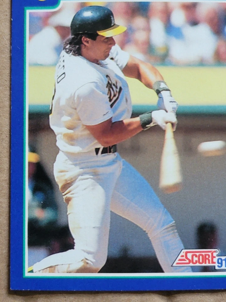 Jose Canseco 1991 Score Baseball Card #1 - Image 4 of 4