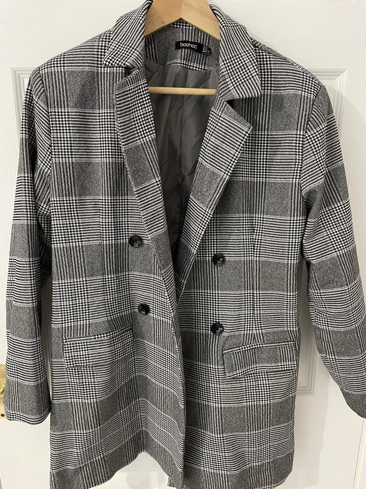 Women Checked Jacket Size 10 - Image 2 of 3