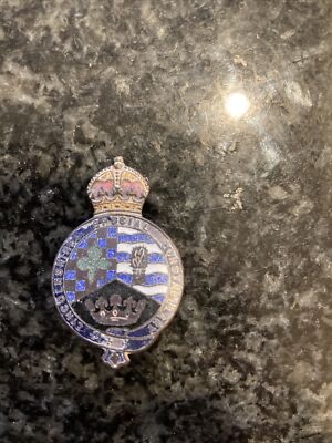 CWW1 VINTAGE OBSOLETE LINCOLNSHIRE SPECIAL CONSTABULARY ENAMEL LAPEL BADGE