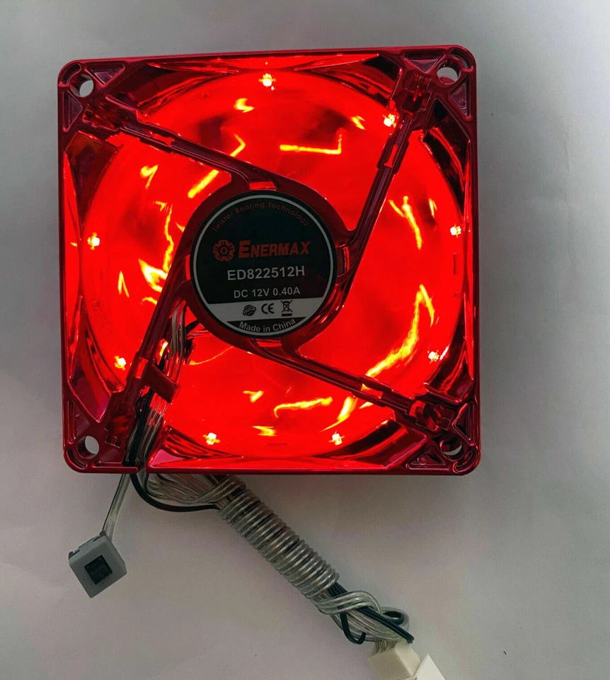 Venta al por mayor Paquete de 5: NUEVO 80mm Rojo LED Kit de matriz de ventiladores de refrigeración para minería/juegos abiertos Foto 2 de 4
