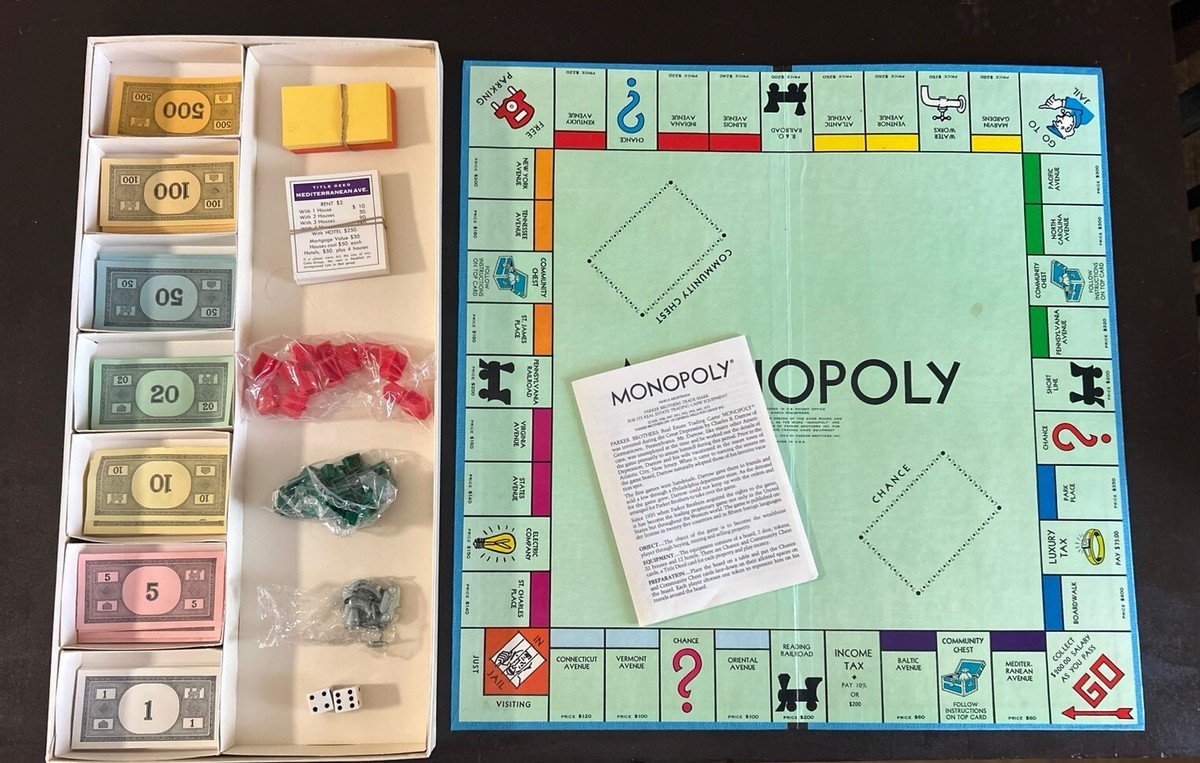 Monopoly Board Game COMPLETE Vintage 1973 Parker Brothers