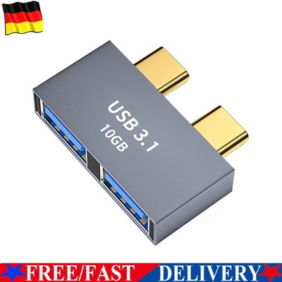USB-C-HUB-Dockingstation für MacBook Thunderbolt 3 Dual-Typ-C-Adapter (B)