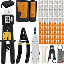 Taiwain Cat5 Cat6 Rj45 Crimp Tool Kit Lan Cable Tester Network Crimper Crimping 