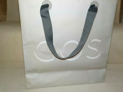 COS BOUTIQUE GIFT / SHOPPING BAG LIGHT GRAY PAPER Lg Square 12''X12''X 4.5''BASE