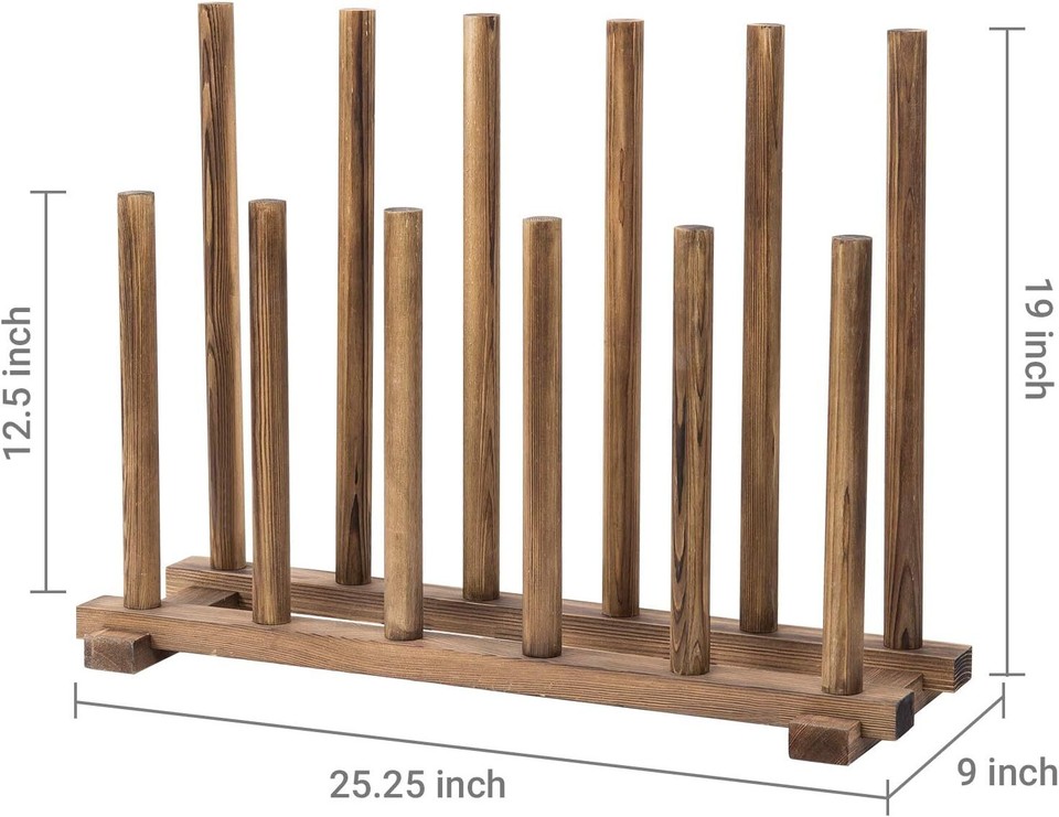 MyGift Rustic Solid Wood Freestanding Boot Rack Shoe Storage Stand ...