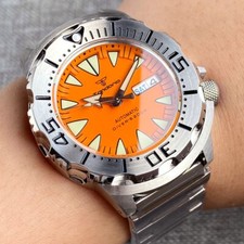 42mm Tandorio Monster Orange Dial NH36 Automatic Watch Mens Watch Sapphire Glass