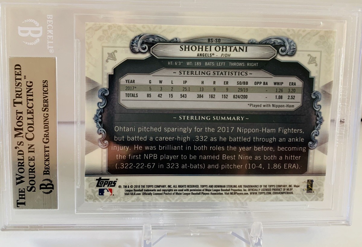 2018 Bowman Chrome Sterling Shohei Ohtani RC Refractor Rookie Card