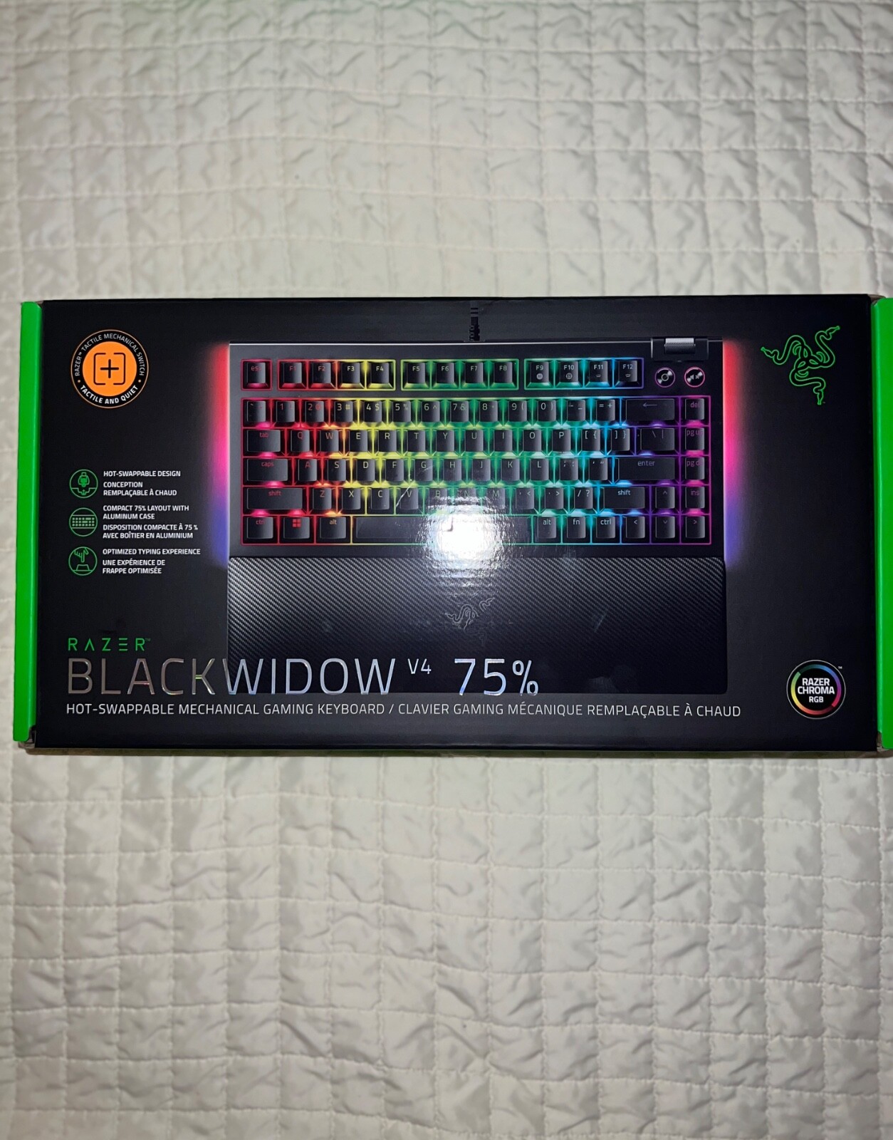 Razer BlackWidow V4 75% Mechanical Gaming Keyboard - Black