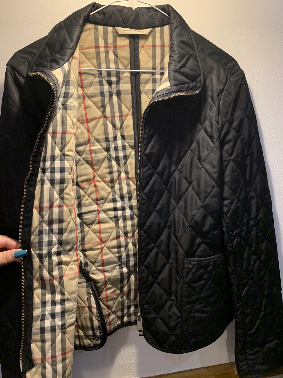 burberry quilted black jacket