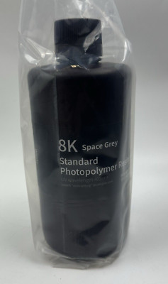 ELEGOO 8K Water Washable Photopolymer Standard 3D Printer Resin Space Grey 1kg