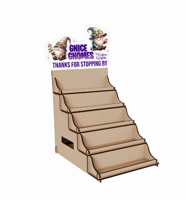 ARTIE FARTIES CRAFT FAIR DISPLAY STAND 5 TIER Point of Sale Retail 4mm MDF SHOP SHELVES