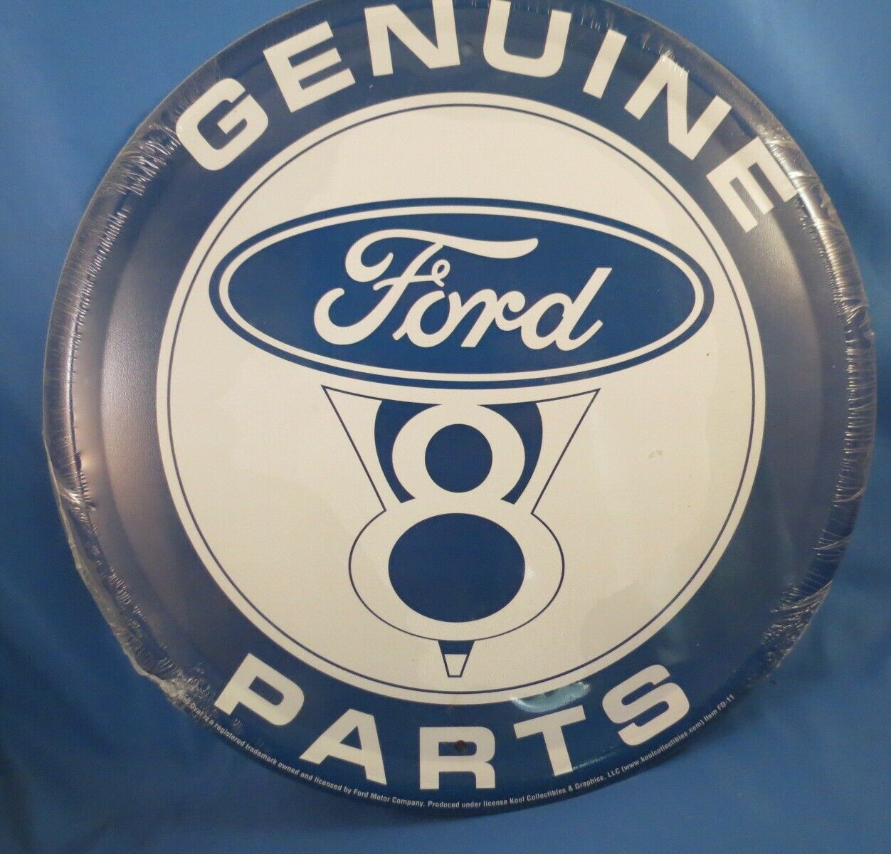 VINTAGE STYLE GENUINE FORD V8 Motor PARTS METAL TIN SIGN auto car truck round