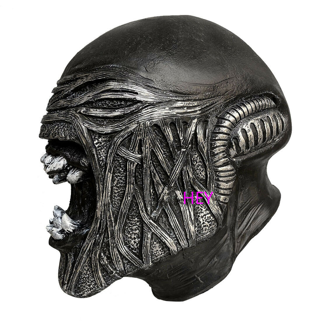 2022 Movie Alien Predator Fear Mask Helmet Latex Cosplay Black