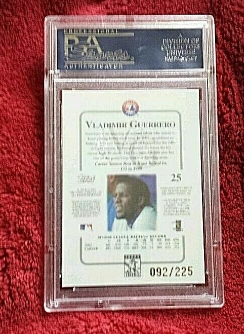 VLADIMIR GUERRERO 2003 TOPPS TRIBUTE CONTEMPORARY RED SER#/225 PSA 10 🔥POP 1 - Image 2 of 3