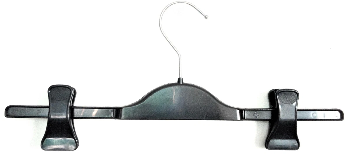 Grucce Appendiabiti In Plastica Nera, 20 Pezzi Da 36 Cm - Gancio Girevole 360° E Antiscivolo, Salvaspazio Per Pantaloni E Gonne