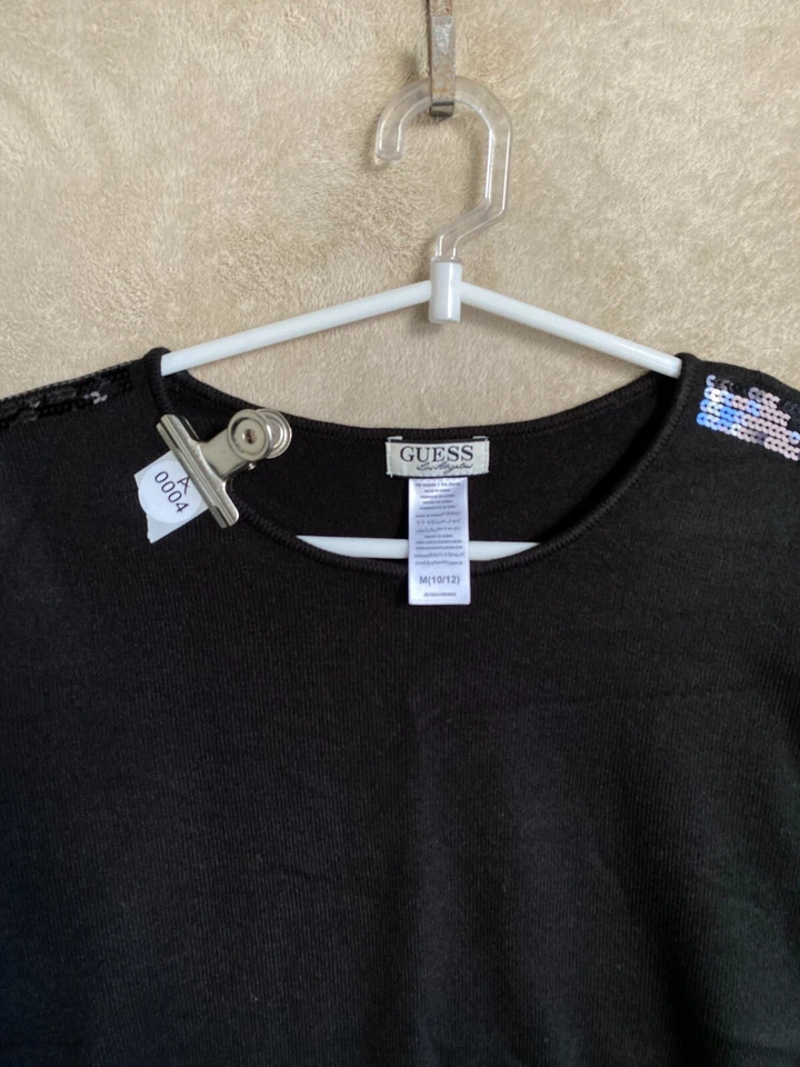 Jersey Jersey GUESS Informal Tejido Talla M Niñas Niños Negro Manga Corta Foto 2 de 4