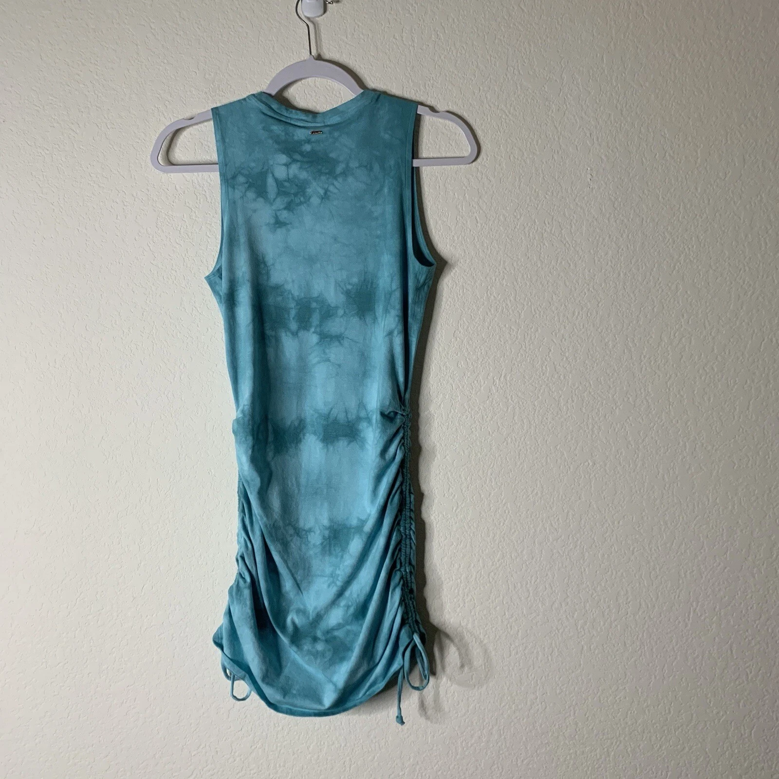 UNDERCOVER Abito donna VS rosa blu tinta unita senza maniche increspato XS