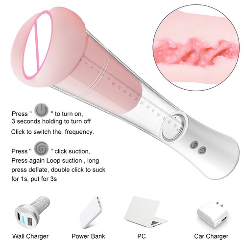 Electric Male Vacuum Penis Pump Helper Automatic Enlargement Stretch Enlarger ED - Picture 4 of 9
