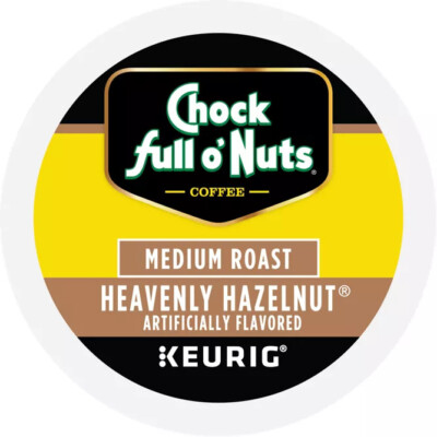 CHOCK FULL O' NUTS HEAVENLY HAZELNUT MEDIUM ROAST KCUPS 24CT
