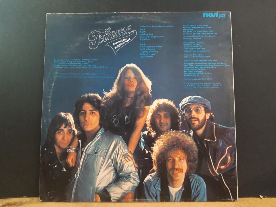 FLAME Queen Of The Neighbourhood LP 1977 UK 1st Brooklyn band Hard Rock Foto 3 de 4