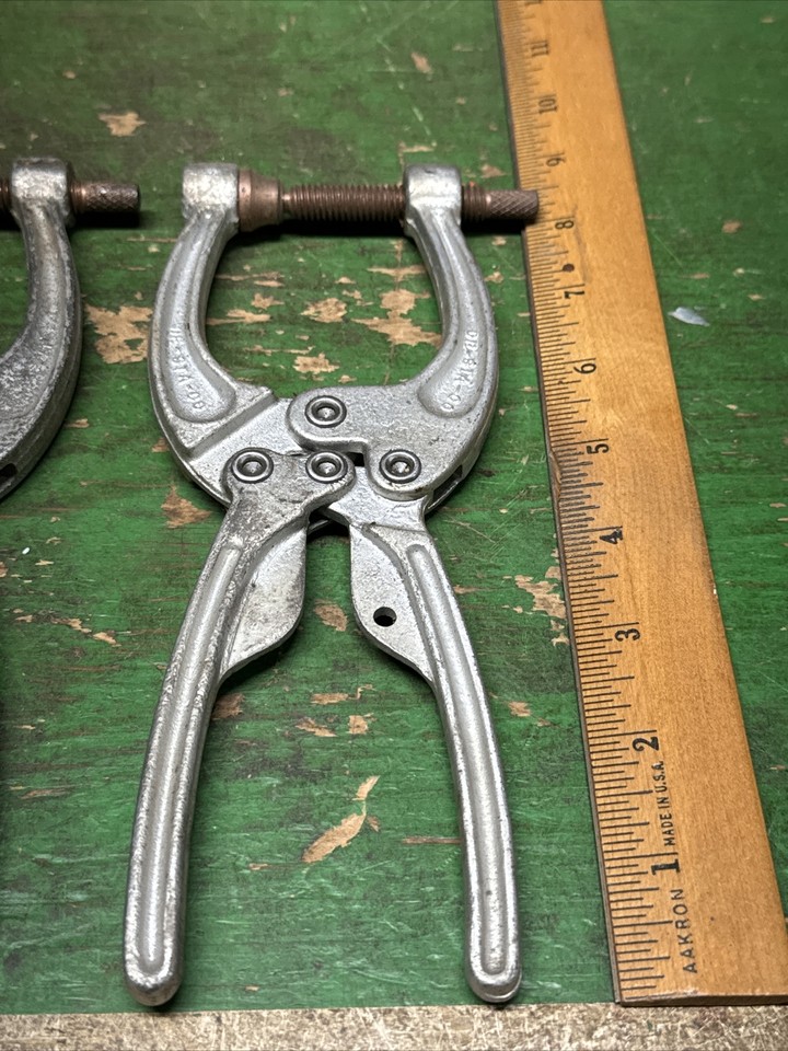 6 qty VTG Destaco 462 & 468 Toggle Squeeze Clamps Adjustable Destaco
