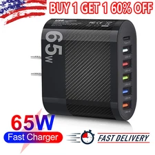 6Port USB Hub Wall Charger Travel Fast Charging Station AC Power Adapter US Plug