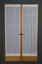 NEW D. Kwitman & Son Leno Box Voile Door Window Panel, 35 x 72, Ivory