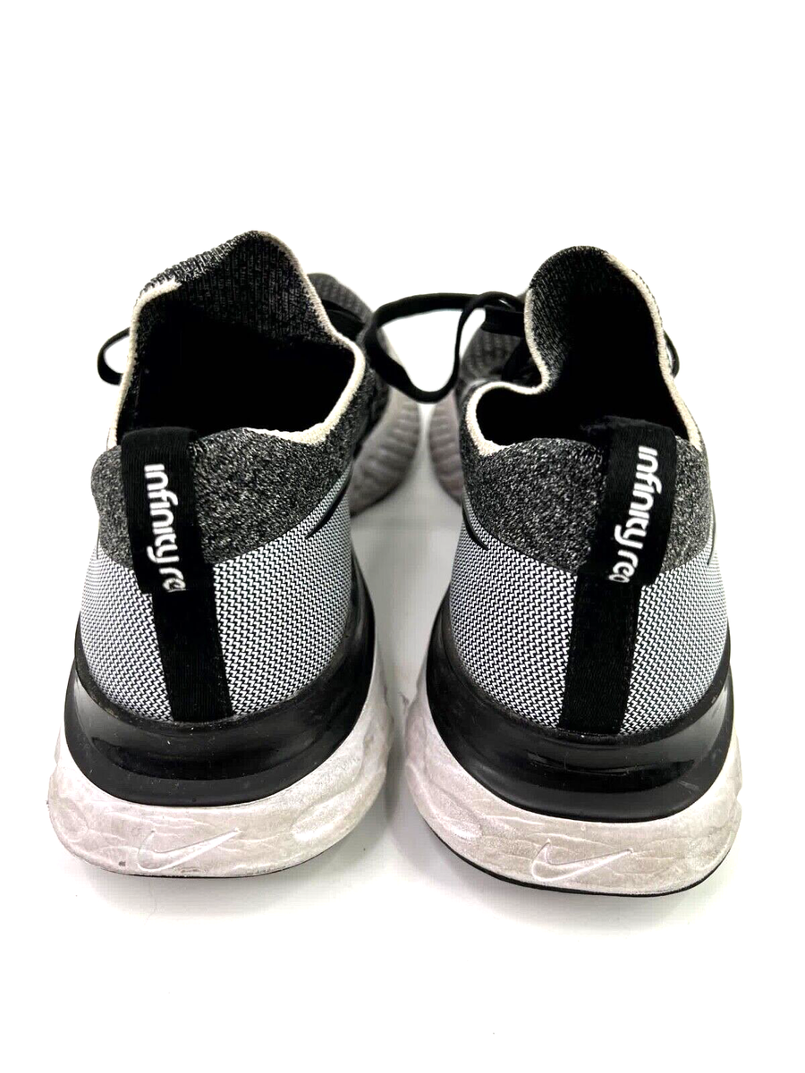 Size 12 - Nike React Infinity Run Flyknit Black White for