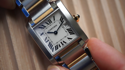 Cartier Tank Francaise Ref. 2465 Steel & Gold Medium 25 mm Date