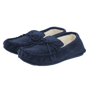 navy moccasin slippers