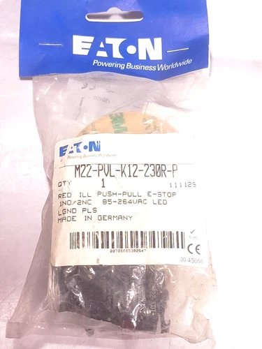 EATON MOELLER M22-PVL-K12-230R-P ILLUMINATED PUSH BUTTON EMERGENCY STOP RED