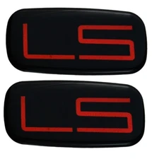 2Pc Black Red 99-07 Side Body LS Emblems 3D Badges Replacement 15036135