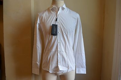 Burberry Prorsum Modern Fit Optik Weißes Kleid Knackig HEMD S 15 3/4 40 Italien