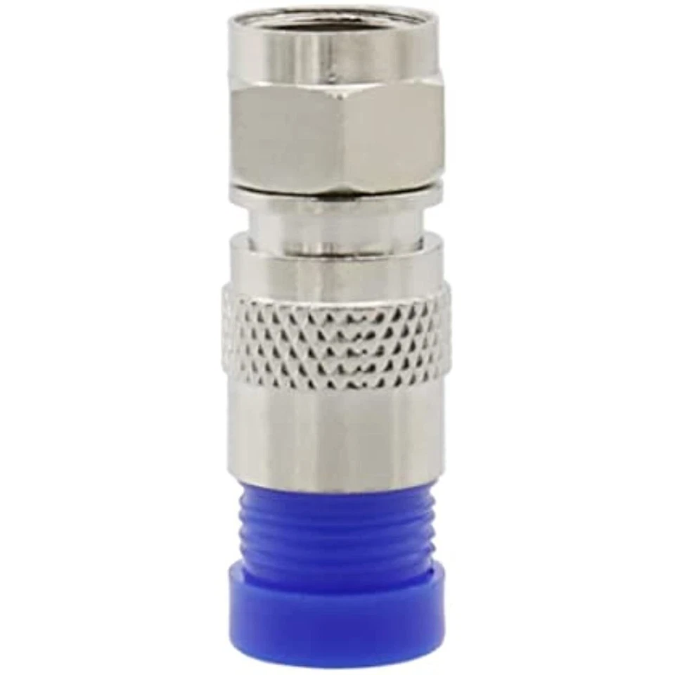 6Pcs RG6 Compression Connectors Adapter RF Coaxial Cable Converter F Connector - Image 3 of 3