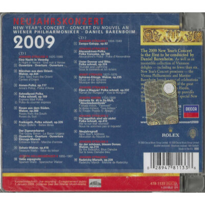 希少品 FT New Year Concert 2009～My Fi Barenboim, Wiener Philharmonic CD New Year's Concert 2009