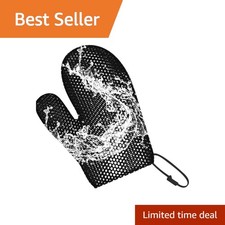 Koqye Black Microfiber Exfoliating Bath Glove Shower Mitt