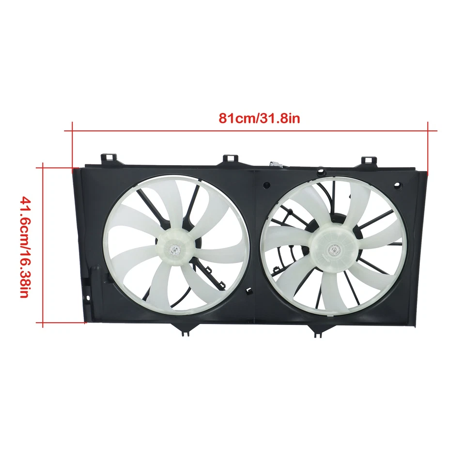 For Toyota Camry 2001 2002-2007 621238 Radiator Cooling Fan Assembly Dual Fan - Image 2 of 4
