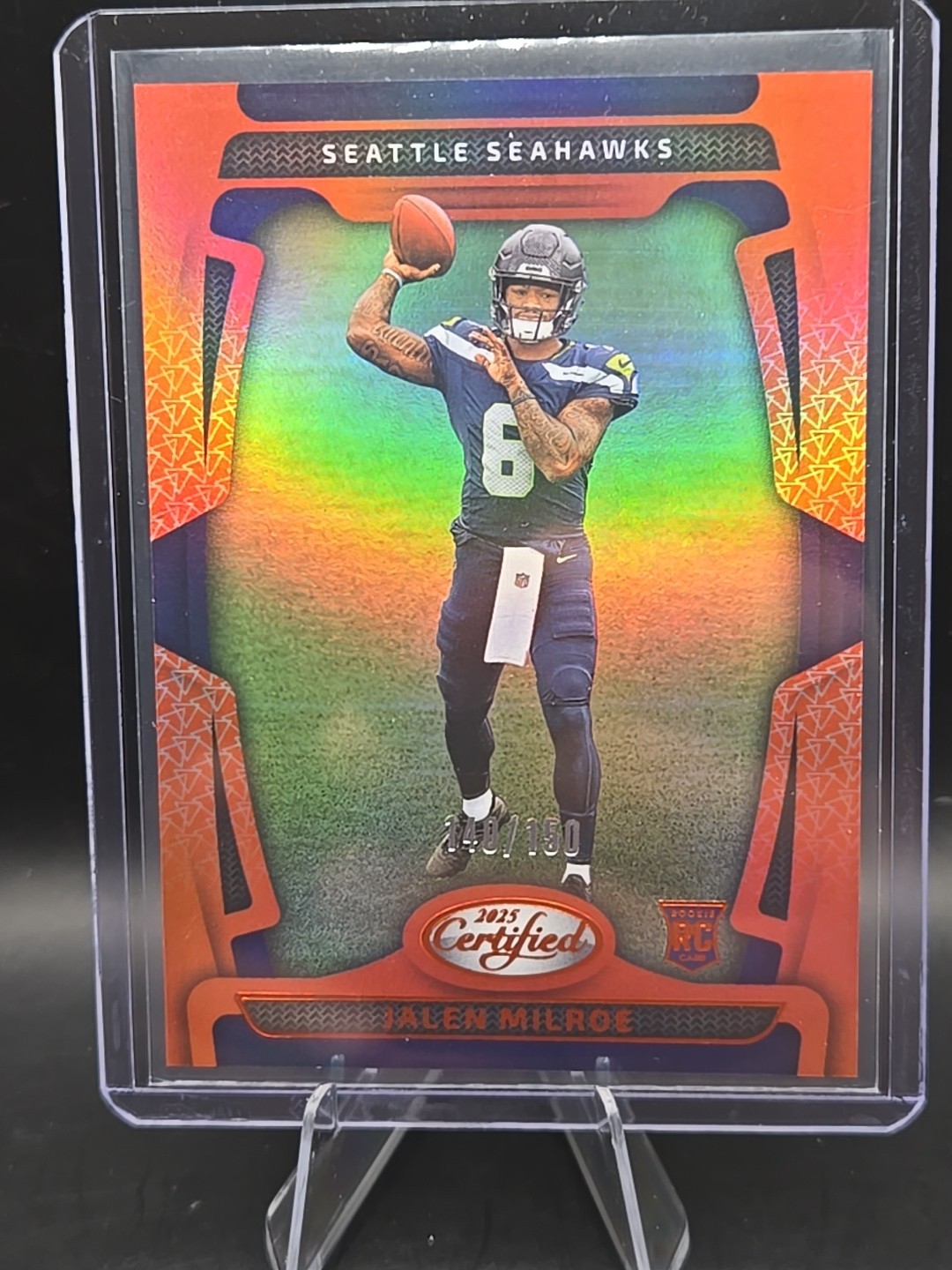 2025 Panini Certified - Rookies Jalen Milroe #155 Mirror Orange /150 (RC)