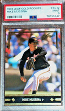 1991 Mike Mussina rookie #BC12 Leaf Gold Rookies PSA 9 Baltimore Orioles