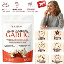 Resilia Garlic Extract 600mg Softgels (60 Sof...